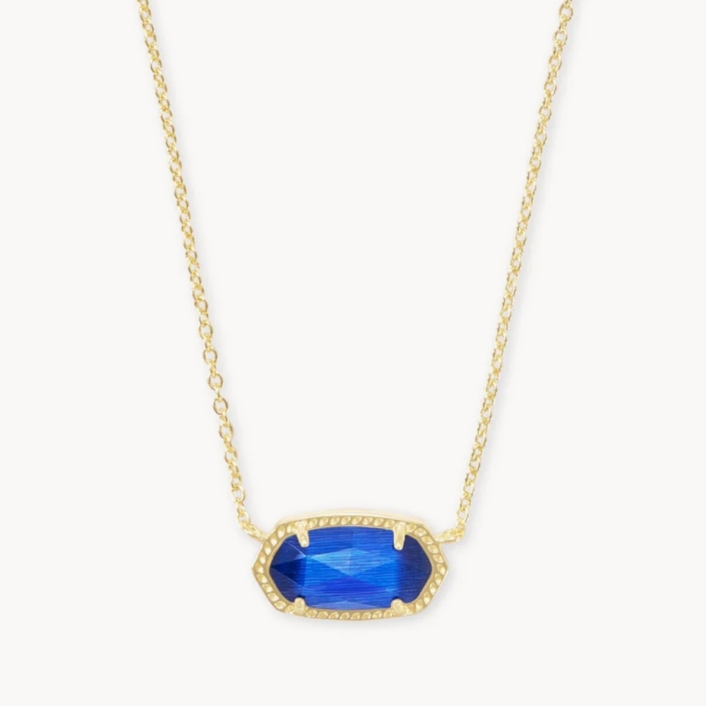 Kendra Scott Cobalt Gold Elisa Necklace